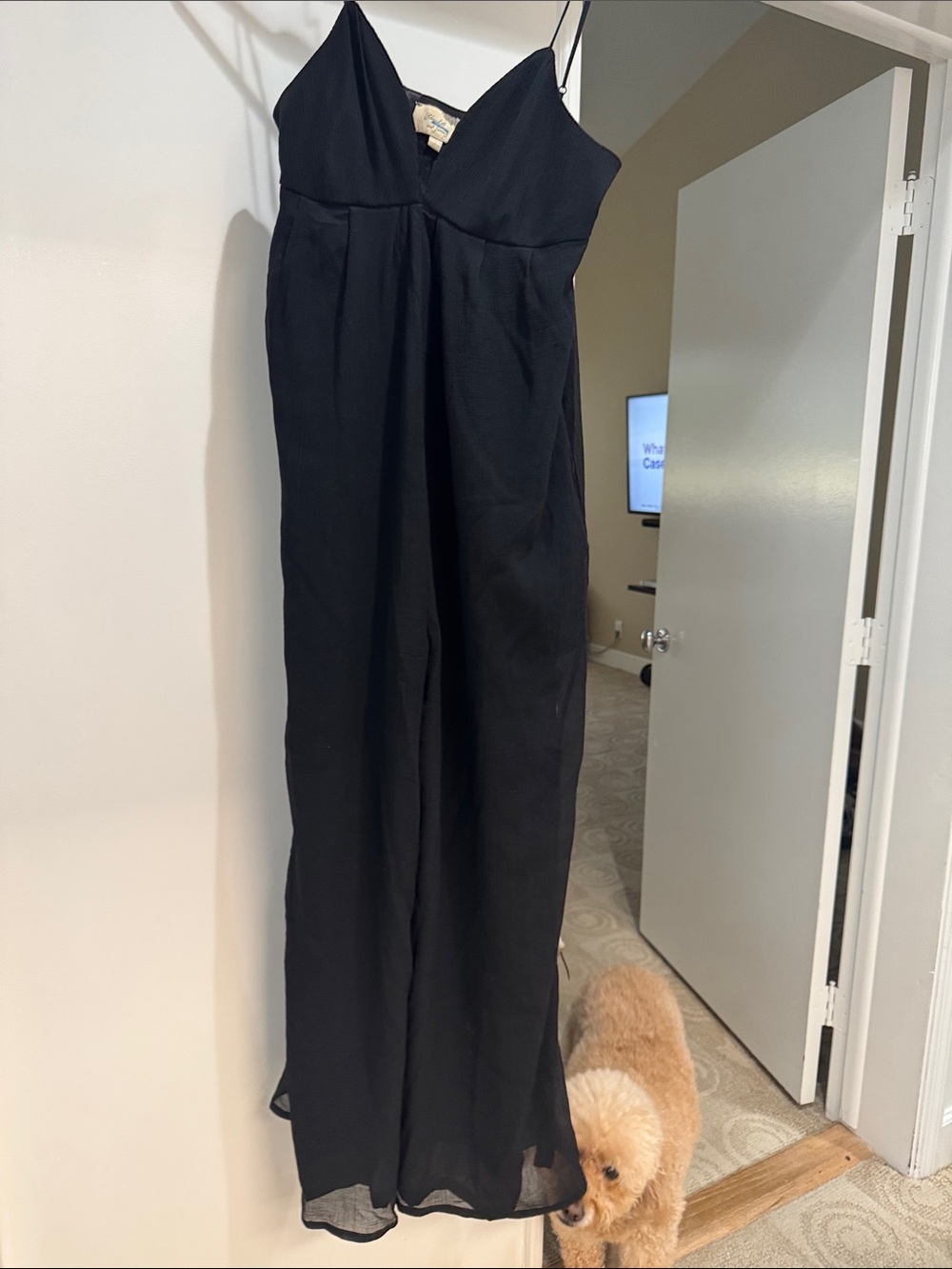 Elizabeth and James black silk blend jumpsuit